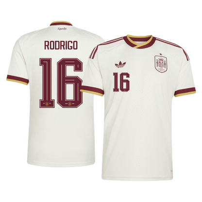 RODRIGO #16 Spain Away Jersey - 2026 World Cup White