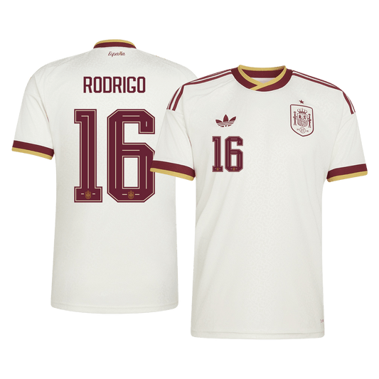 RODRIGO #16 Spain Away Jersey - 2026 World Cup White
