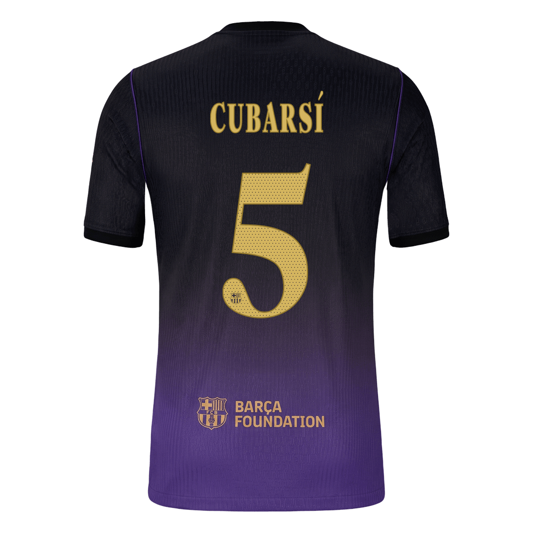 CUBARSÍ #5 Barcelona Extérieur Maillot 2026/27 Black/Purple Joueur - UCL