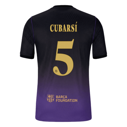 CUBARSÍ #5 Barcelona Extérieur Maillot 2026/27 Black/Purple Joueur - UCL
