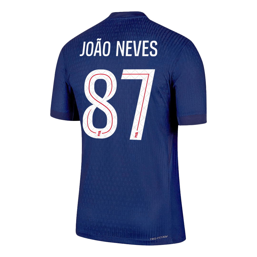 JOÃO NEVES #87 Maillot Domicile PSG 2025/26 Bleu marine Joueur