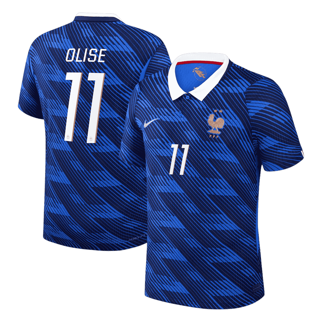 OLISE #11 France Domicile Maillot - Coupe du Monde 2026 Joueur Bleu