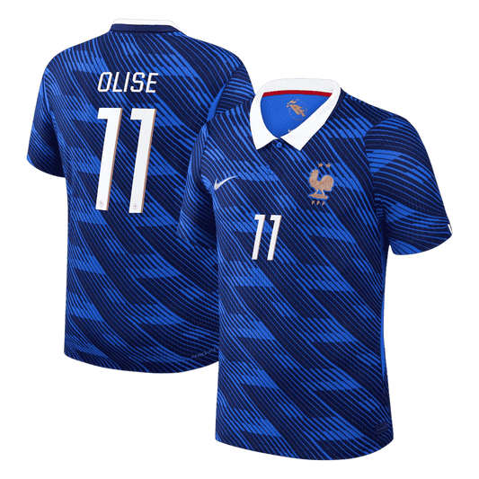 OLISE #11 France Domicile Maillot - Coupe du Monde 2026 Joueur Bleu
