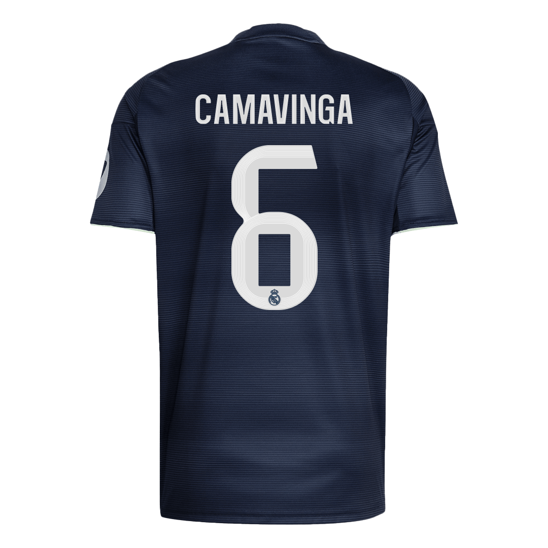 CAMAVINGA #6 Maillot Extérieur Real Madrid 2025/26 Bleu marine - Super