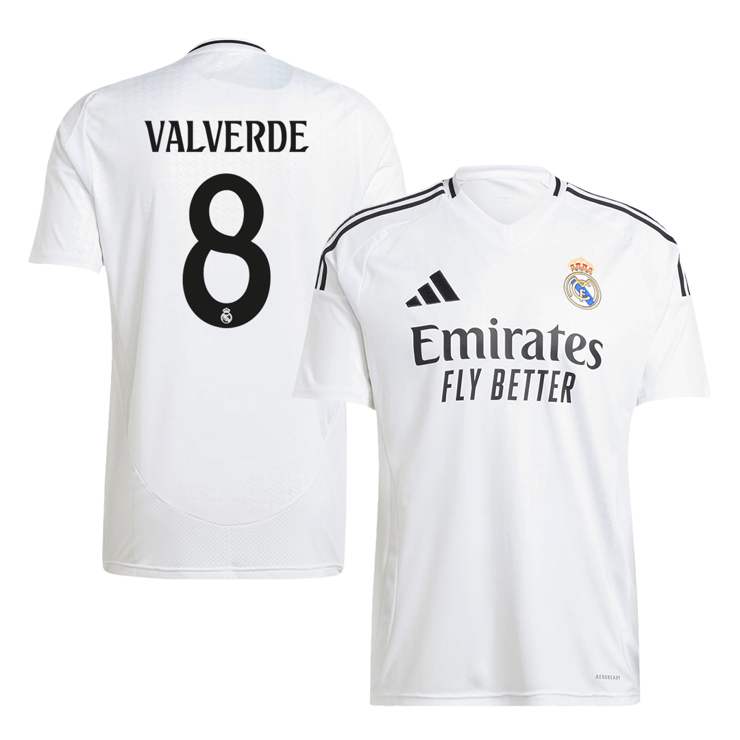 VALVERDE #8 Real Madrid Domicile Maillot 2024/25 Blanc
