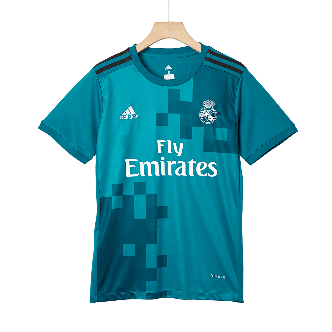 Maillot rétro du Real Madrid Third 2017/18 Bleu