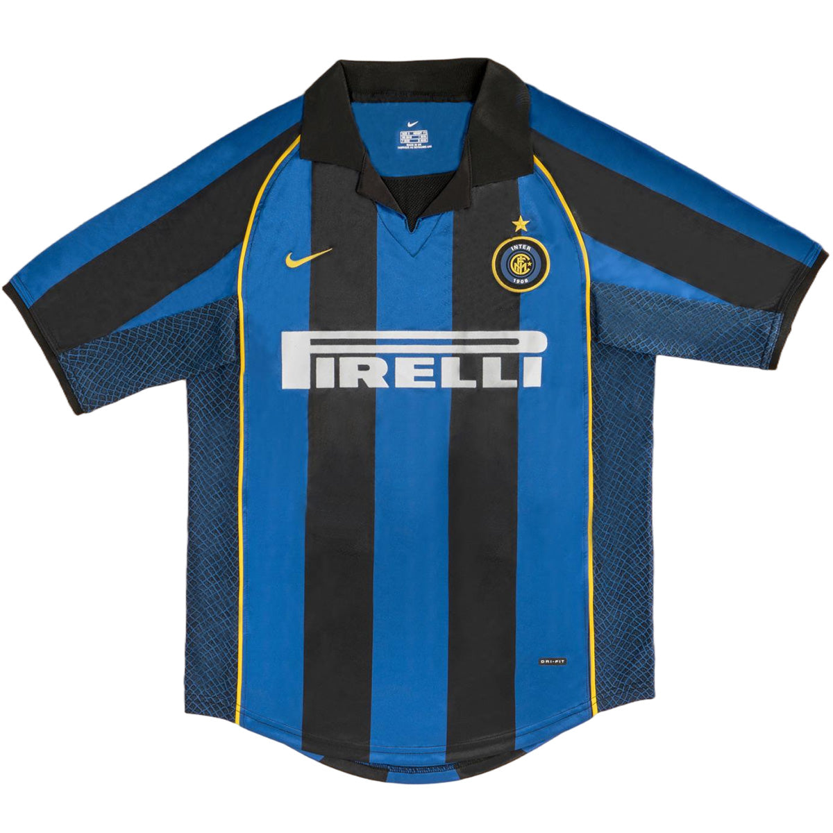 Maillot Rétro Domicile Inter Milan 2001/02 Bleu et Noir