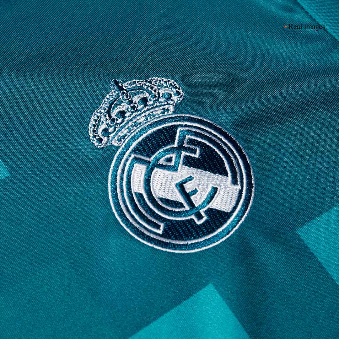 Maillot rétro du Real Madrid Third 2017/18 Bleu