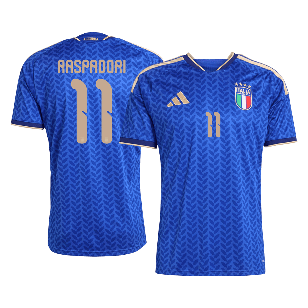 RASPADORI #11 Italie Domicile Maillot - Coupe du Monde 2026 Bleu - Super