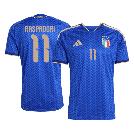 RASPADORI #11 Italie Domicile Maillot - Coupe du Monde 2026 Bleu - Super