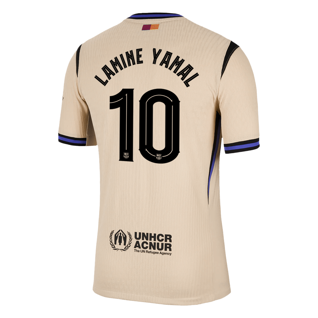 LAMINE YAMAL #10 Barcelone Maillot Extérieur 2025/26 Jaune Joueur - UCL