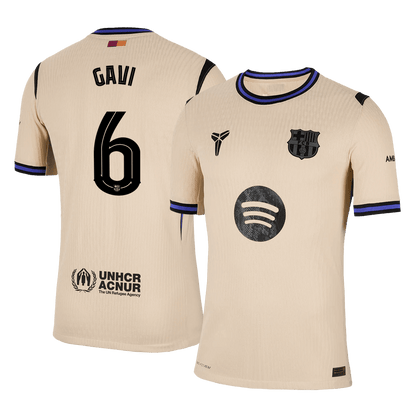 GAVI #6 Barcelone Extérieur Maillot 2025/26 Jaune Joueur - UCL
