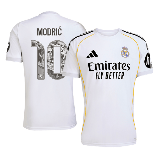 MODRIĆ Spécial #10 Real Madrid Domicile Maillot 2025/26 Blanc - Super