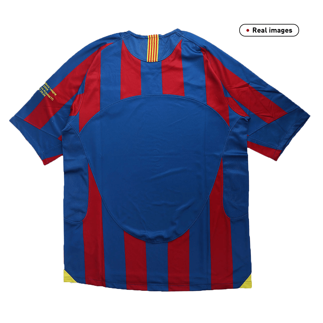 Maillot Rétro Domicile Barcelone 2005/06 Rouge&Bleu - UCL
