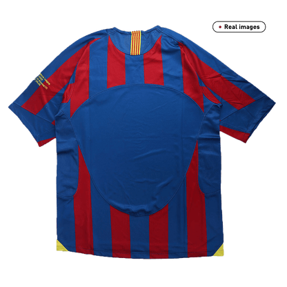 Maillot Rétro Domicile Barcelone 2005/06 Rouge&Bleu - UCL