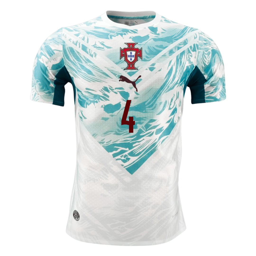 RÚBEN DIAS #4 Portugal Maillot Extérieur - Coupe du Monde 2026 Blanc&Vert Joueur