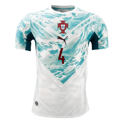 RÚBEN DIAS #4 Portugal Maillot Extérieur - Coupe du Monde 2026 Blanc&Vert Joueur