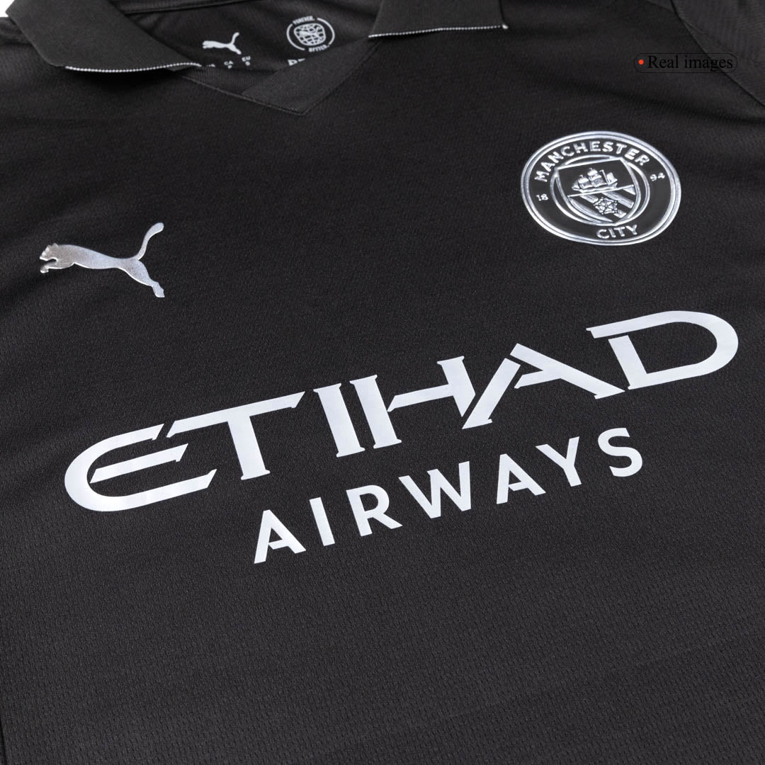 RODRIGO #16 Manchester City Extérieur Maillot 2025/26 Noir