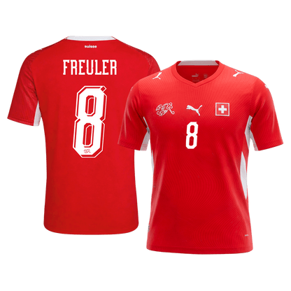 REULER #8 Suisse Domicile Maillot - Coupe du Monde 2026 Rouge