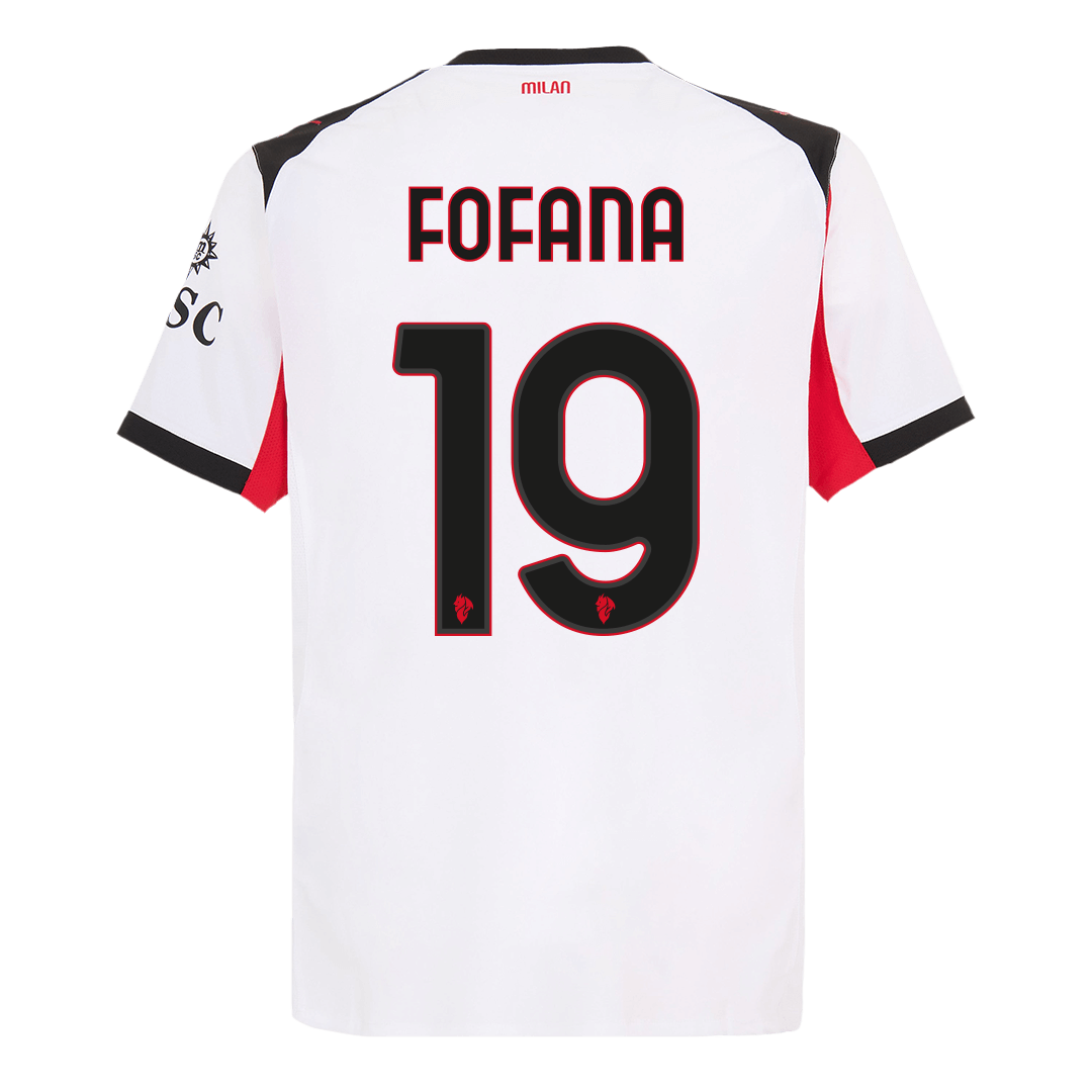 FOFANA #19 AC Milan Extérieur Maillot 2025/26 Blanc Joueur
