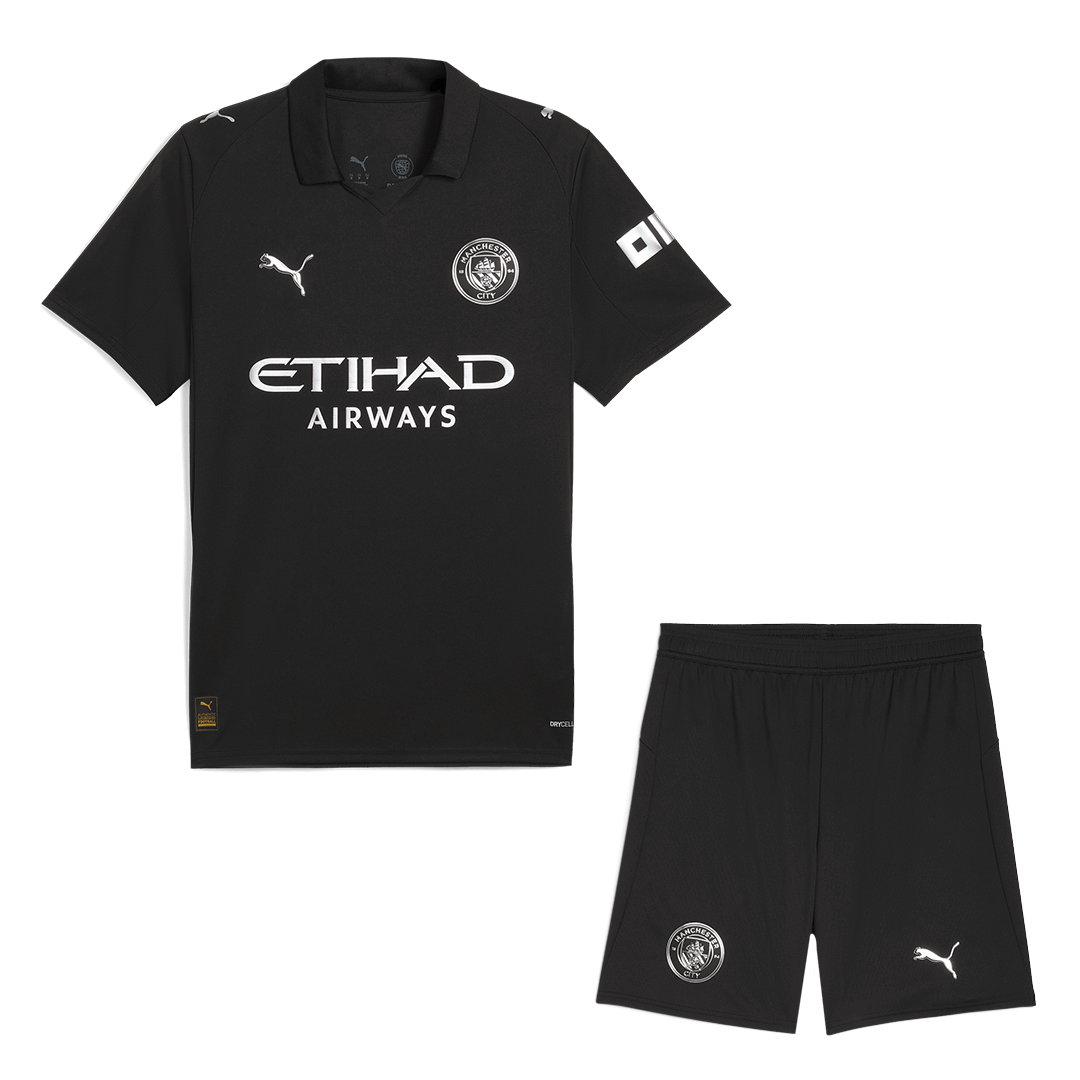 Manchester City Maillot Extérieur Kit 2025/26 Noir