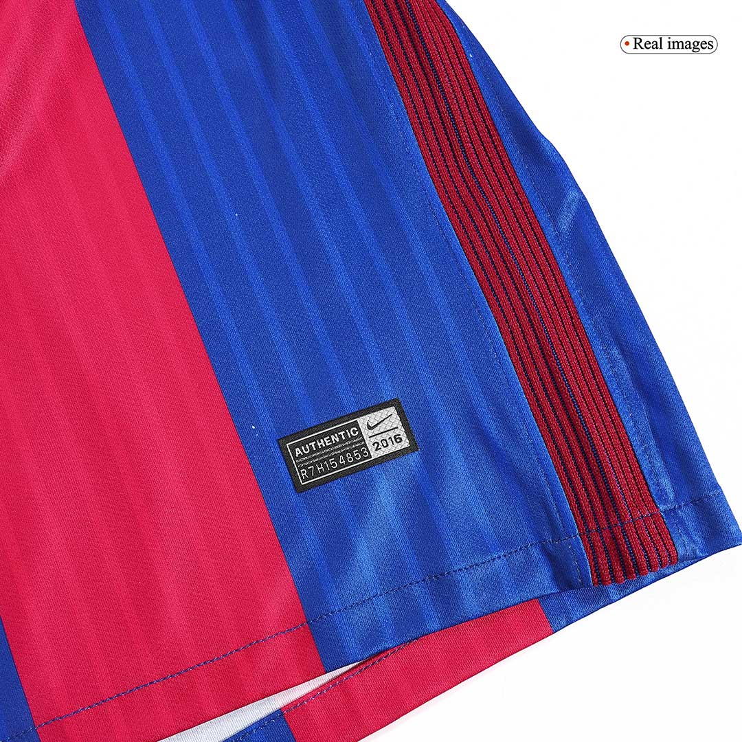 Retro Barcelona Domicile Maillot 2016/17 Rouge&Bleu