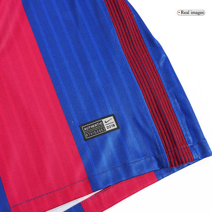 Retro Barcelona Domicile Maillot 2016/17 Rouge&Bleu
