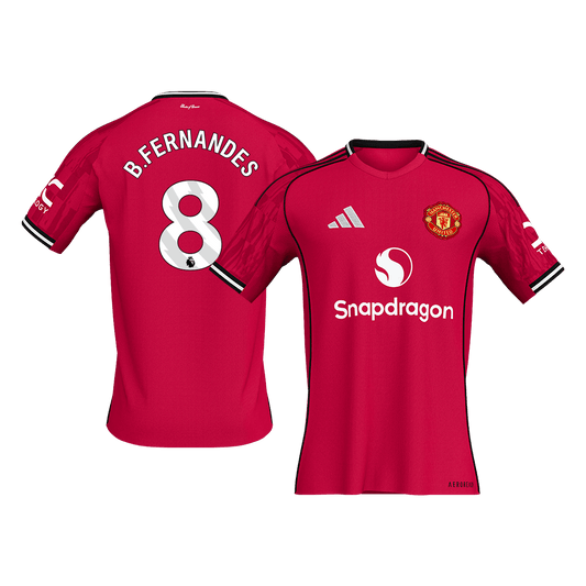 B.FERNANDES #8 Manchester United Domicile Maillot 2025/26 Rouge - Superbe