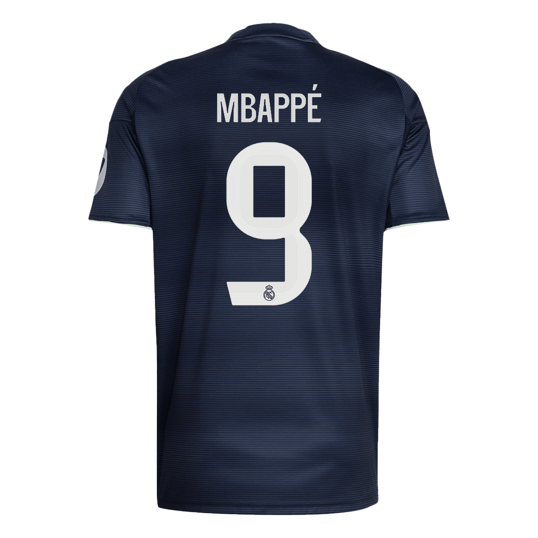 MBAPPÉ #9 Real Madrid Maillot Extérieur 2025/26 Bleu Marine - Super