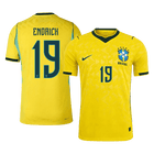 ENDRICK #19 Brazil Home Shirt - 2026 World Cup Yellow Player