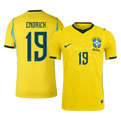 ENDRICK #19 Brazil Home Shirt - 2026 World Cup Yellow Player