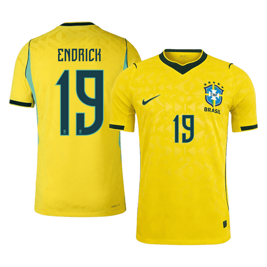 ENDRICK #19 Brazil Home Shirt - 2026 World Cup Yellow Player