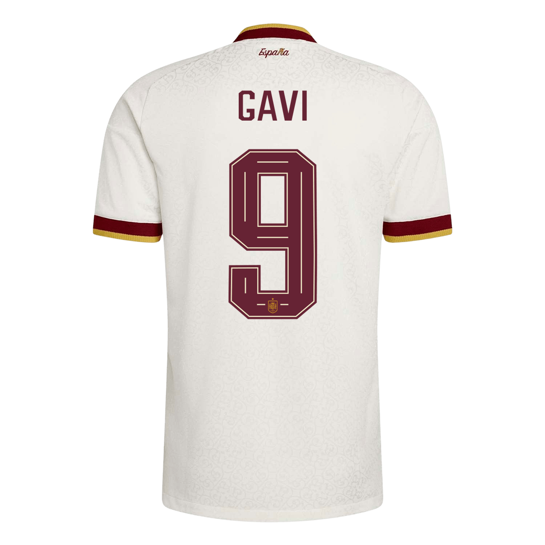 Maillot extérieur joueur GAVI #9 Espagne - Coupe du Monde 2026 Blanc