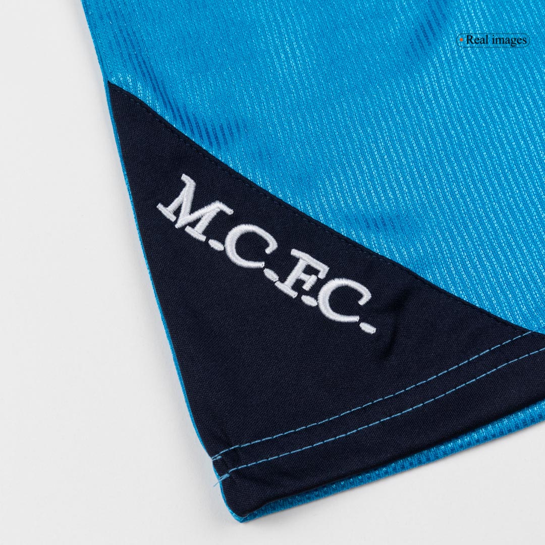 Retro Manchester City Domicile Maillot 1999/01 Bleu