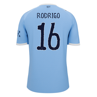 RODRIGO #16 Manchester City Domicile Maillot - Coupe du Monde 2025/26 Bleu - Super