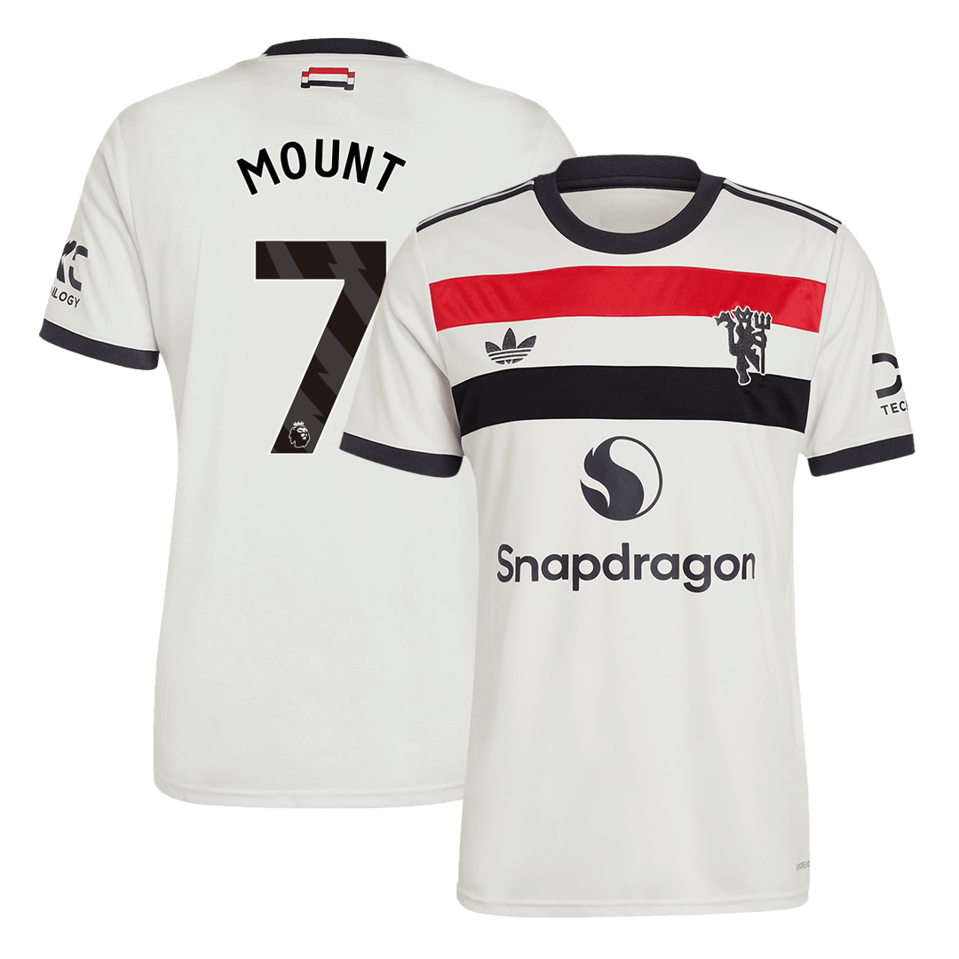 MAILLOT THIRD MANCHESTER UNITED #7 MOUNT 2024/25 Blanc