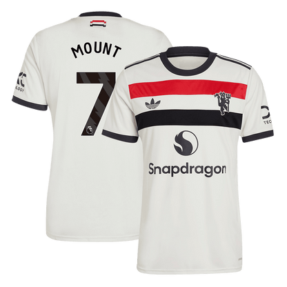 MAILLOT THIRD MANCHESTER UNITED #7 MOUNT 2024/25 Blanc