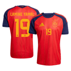LAMINE YAMAL #19 Espagne Domicile Maillot - Coupe du Monde 2026 Rouge - Super