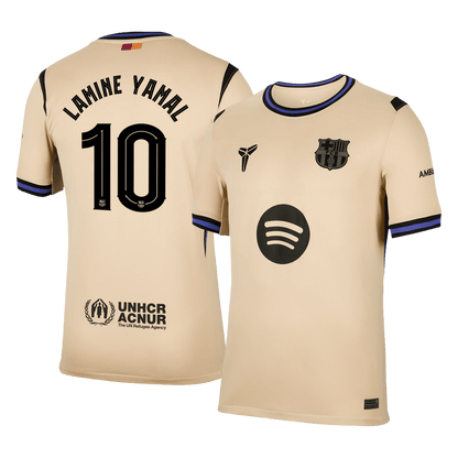 LAMINE YAMAL #10 Barcelone Maillot Extérieur 2025/26 Jaune - UCL