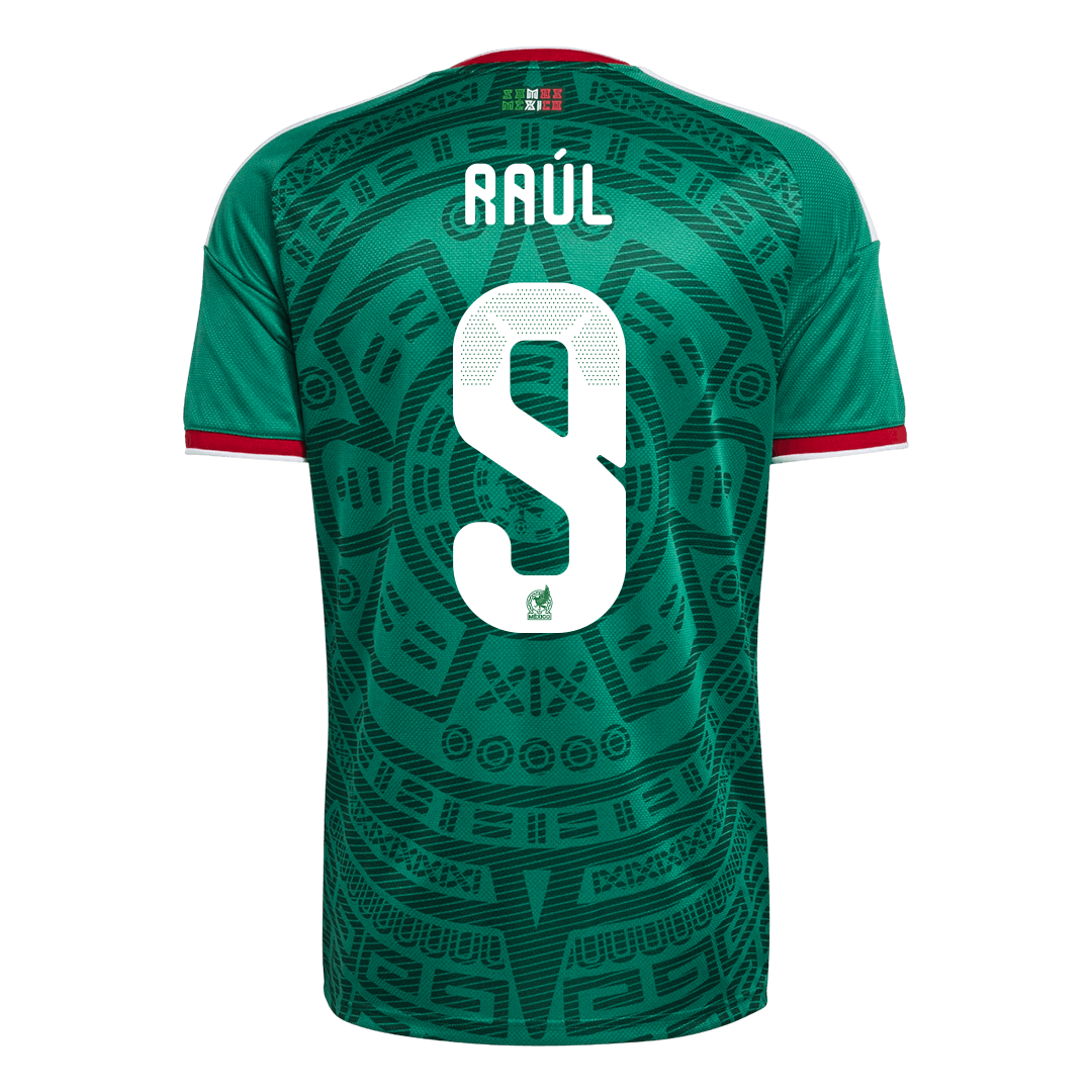 Maillot Domicile Raúl #9 Mexique - Coupe du Monde 2026 Vert - Super