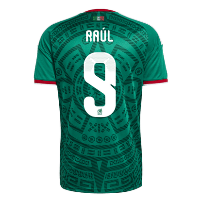 Maillot Domicile Raúl #9 Mexique - Coupe du Monde 2026 Vert - Super