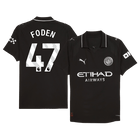 FODEN #47 Manchester City Extérieur Maillot 2025/26 Noir Joueur