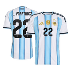 L. MARTINEZ #22 Argentine Domicile Maillot - Coupe du Monde 2026 Joueur Bleu et Blanc