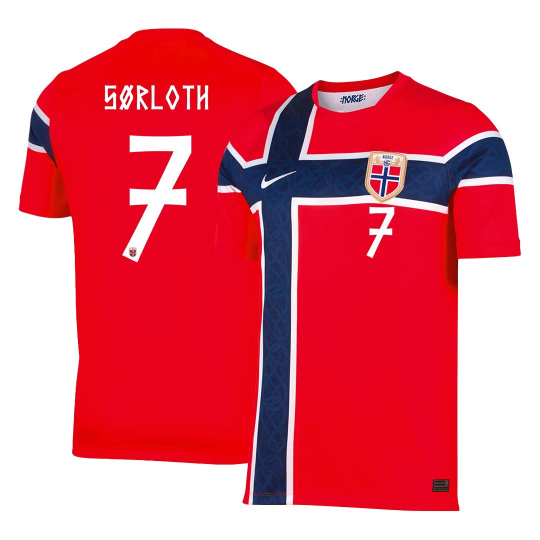 SØRLOTH #7 Norway Home Shirt - 2026 World Cup Red