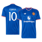 CUNHA #10 Manchester United Extérieur Maillot 2026/27 Bleu Joueur - UCL