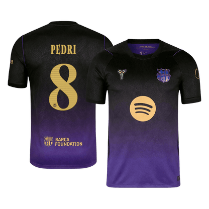 PEDRI #8 Barcelona Extérieur Maillot 2026/27 Black/Purple - UCL
