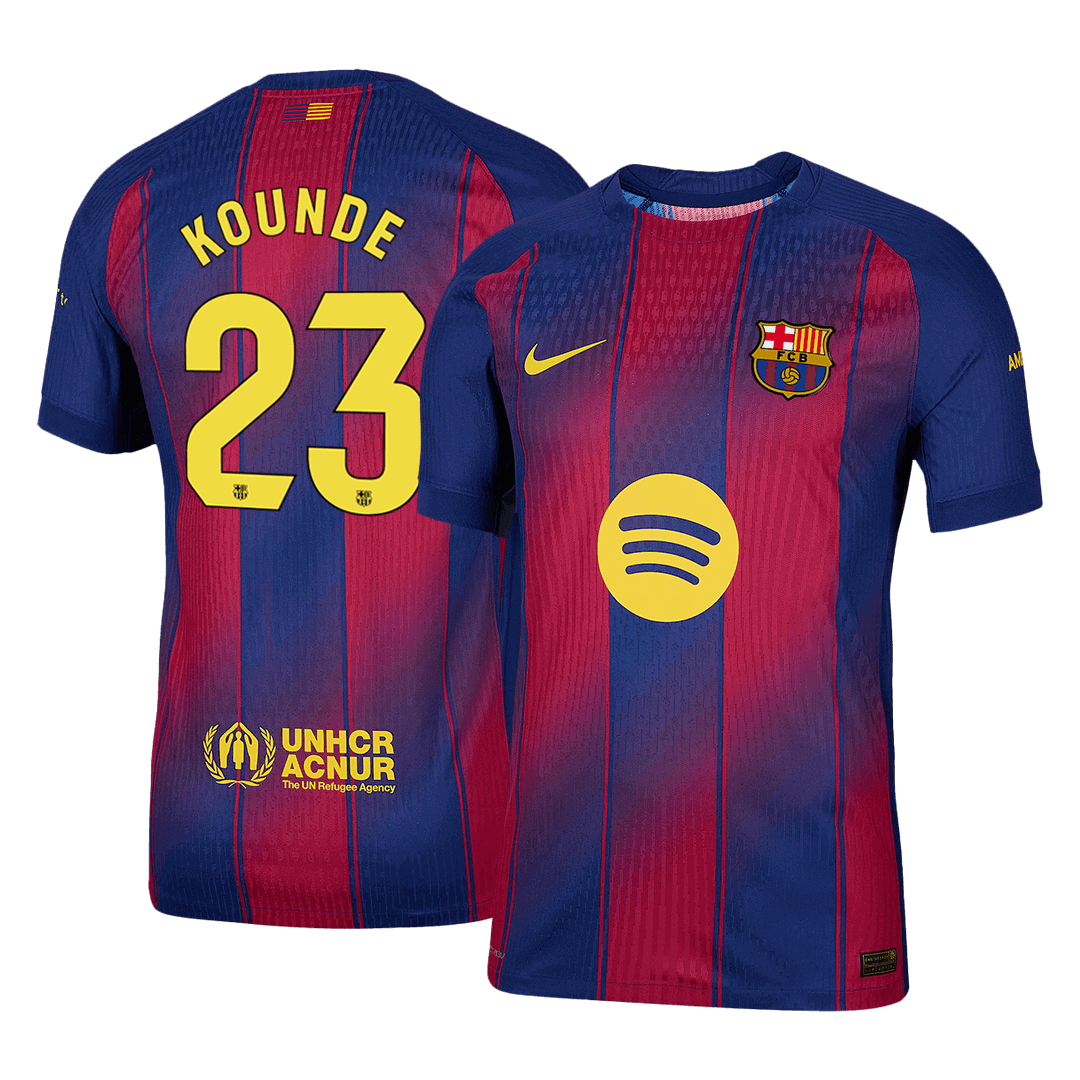 KOUNDE #23 Barcelona Domicile Maillot 2025/26 Rouge&Bleu Joueur