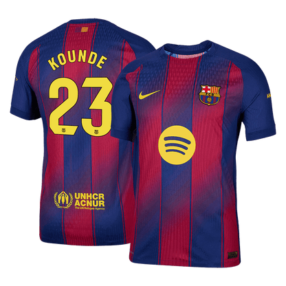 KOUNDE #23 Barcelona Domicile Maillot 2025/26 Rouge&Bleu Joueur