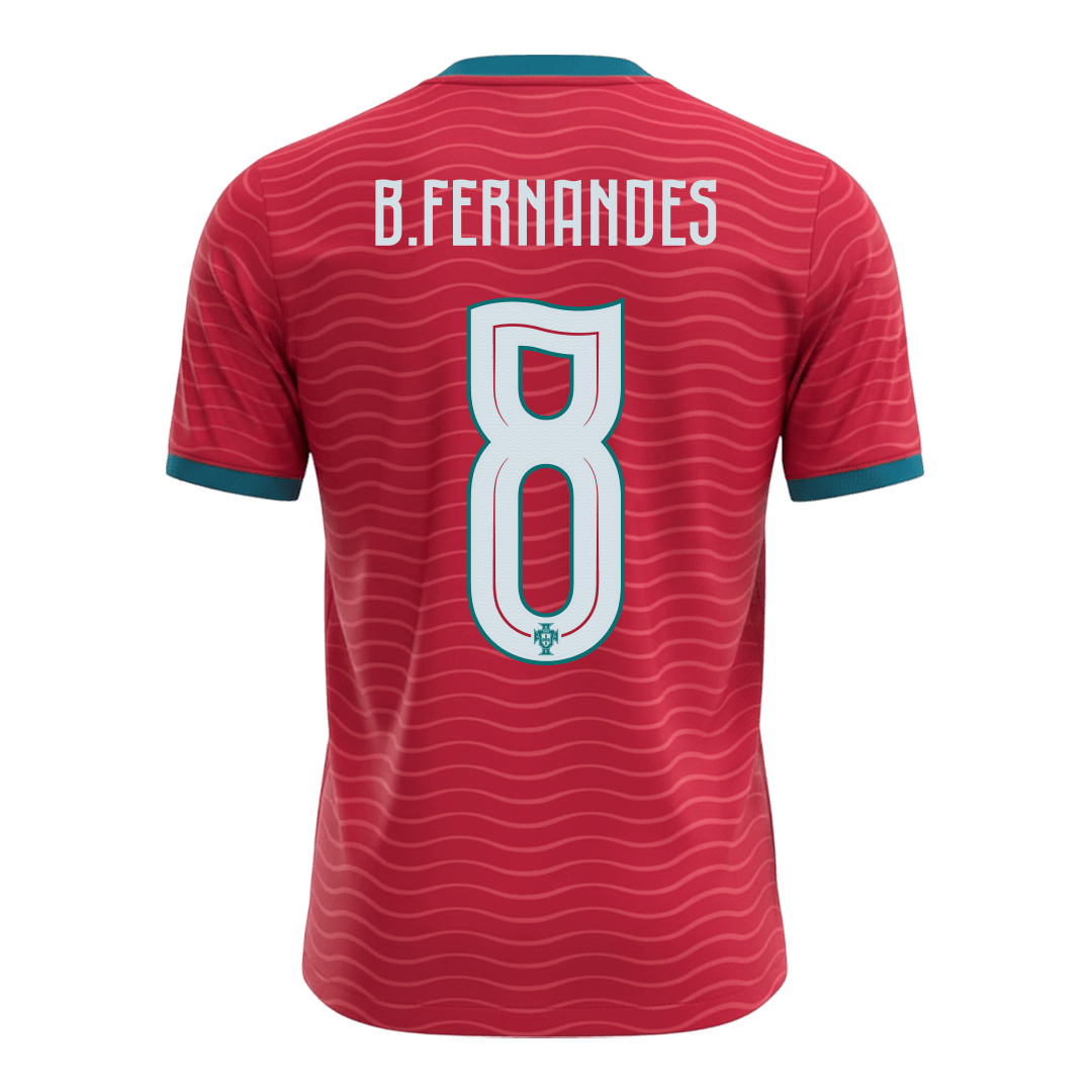 B.FERNANDES #8 Portugal Home Shirt - World Cup 2026 Red - Super