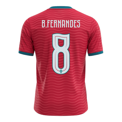 B.FERNANDES #8 Portugal Home Shirt - World Cup 2026 Red - Super